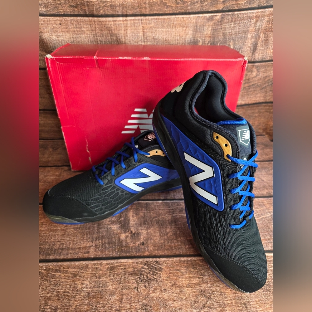 New Balance Men's 3000v4 Metal Baseball Cleats Size 16W Blue/Black NIB